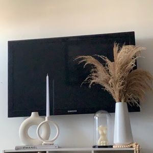 New White Extra Large Donut Taper Candle Holder